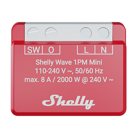 Relé Shelly Wave 1PM Mini - Controlador Inteligente - Relé de 1 canal / Medición de Consumo
