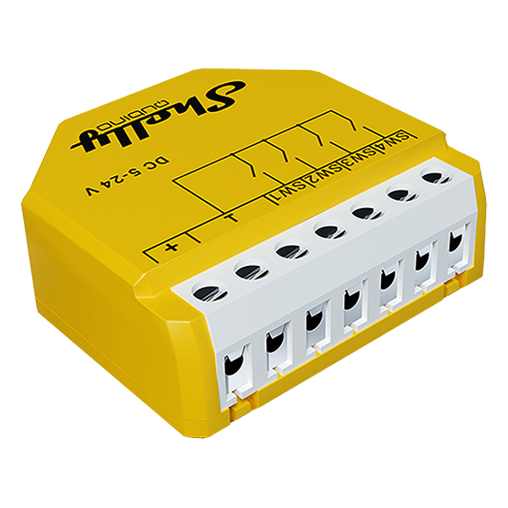 Modulo de Entradas Shelly Wave i4 - Cuatro entradas para pulsadores o interruptores