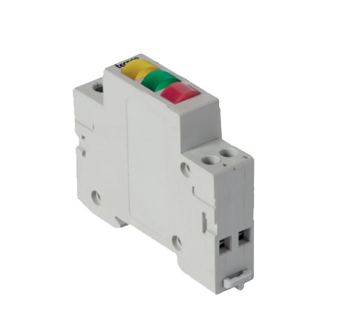 Segnalatore di tensione trifase LED multicolor per guida DIN Tecnoswitch