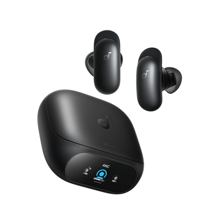 Soundcore Liberty 5 Pro Max Nero - Traduzione in tempo reale in 100 lingue - Custodia AMOLED con AI Note-Taker