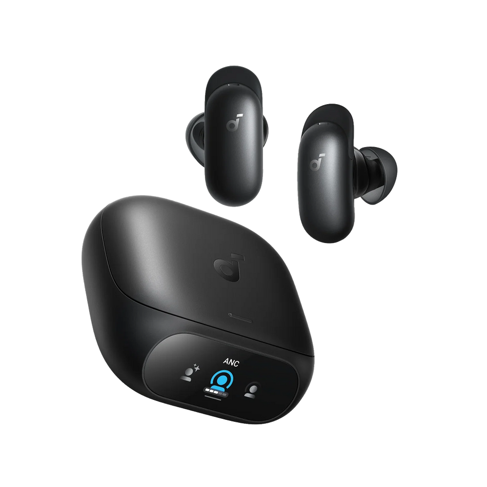 Soundcore Liberty 5 Pro Max Nero - Traduzione in tempo reale in 100 lingue - Custodia AMOLED con AI Note-Taker
