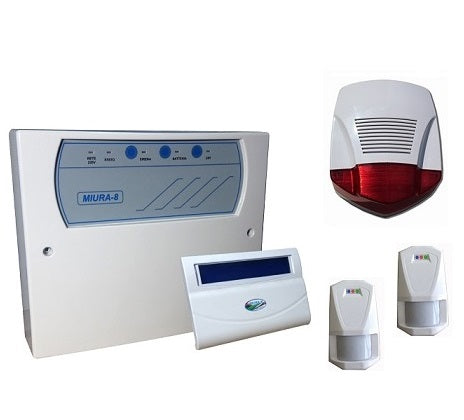 KIT MIURA8-GSM CON 2 RIVELATORI E SIRENA