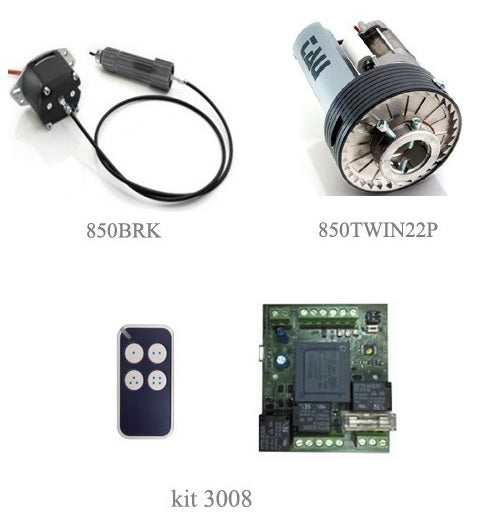 KIT AUTOMAZIONE SERRANDA 180 KG CON 3008