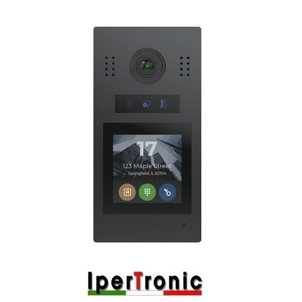 Posto esterno TDH video touch screen 3,5" RFID e impronte fisheye 150° IP54