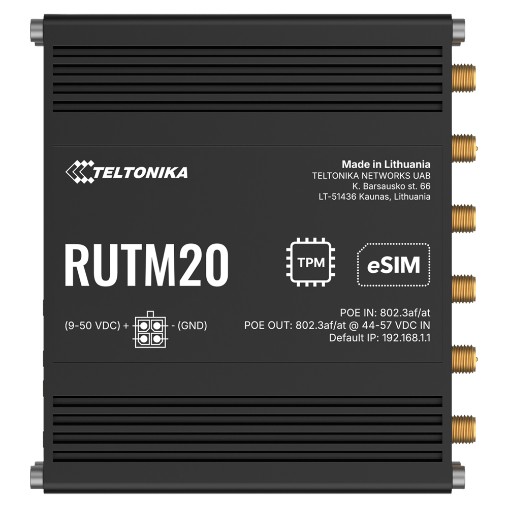 Teltonika Conectividad móvil 5G SA/NSA y perfil eSIM - Doble SIM física y eSIM con failover