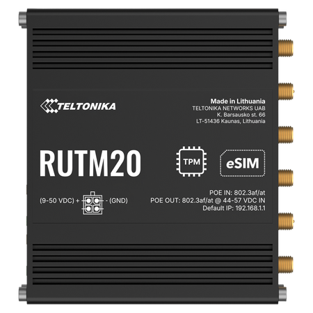 Teltonika Conectividad móvil 5G SA/NSA y perfil eSIM - Doble SIM física y eSIM con failover