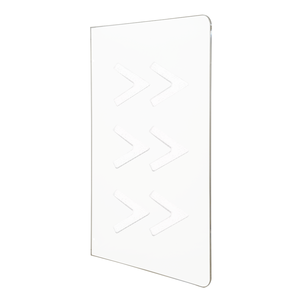 Anta per tornello - Compatibile con TS-SGATE808 - 414 (H) x 1296 (I) x 10 (P) mm - Fori di installazione