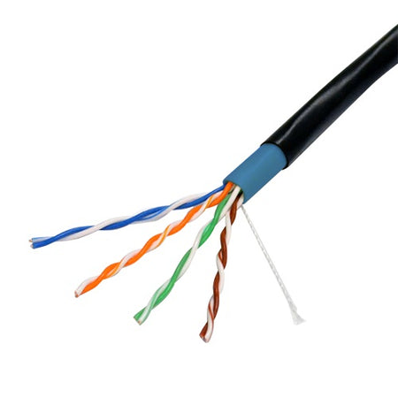 Cavo di rete UTP Cat.5E per esterno 24AWG bobina 305 m nero