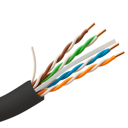 Safire Bobina di cavo di rete Categoria 6 (CAT6) - Struttura U/UTP a 4 doppini 24 AWG - Guaina in PE nero ad alta resist
