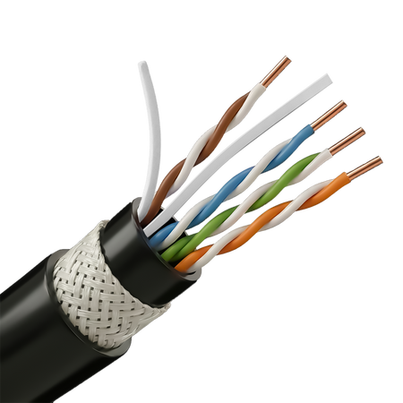 Safire Cavo dati U/UTP di categoria 6 a 4 doppini - Conduttore in rame puro massiccio Bare Copper