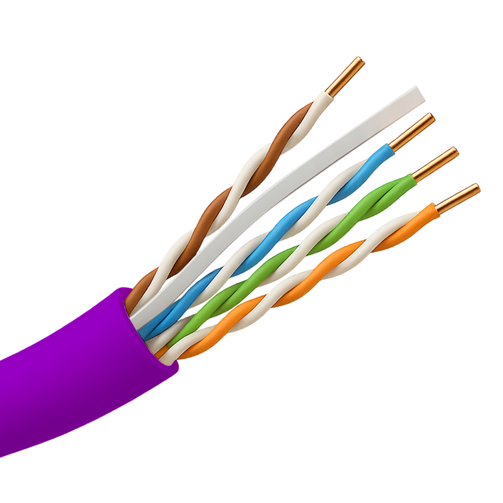Cavo UTP Safire senza alogeni - Categoria 6 - Soddisfa il test Fluke 90m - Bobina da 305 metri - Diametro 0.5 mm
