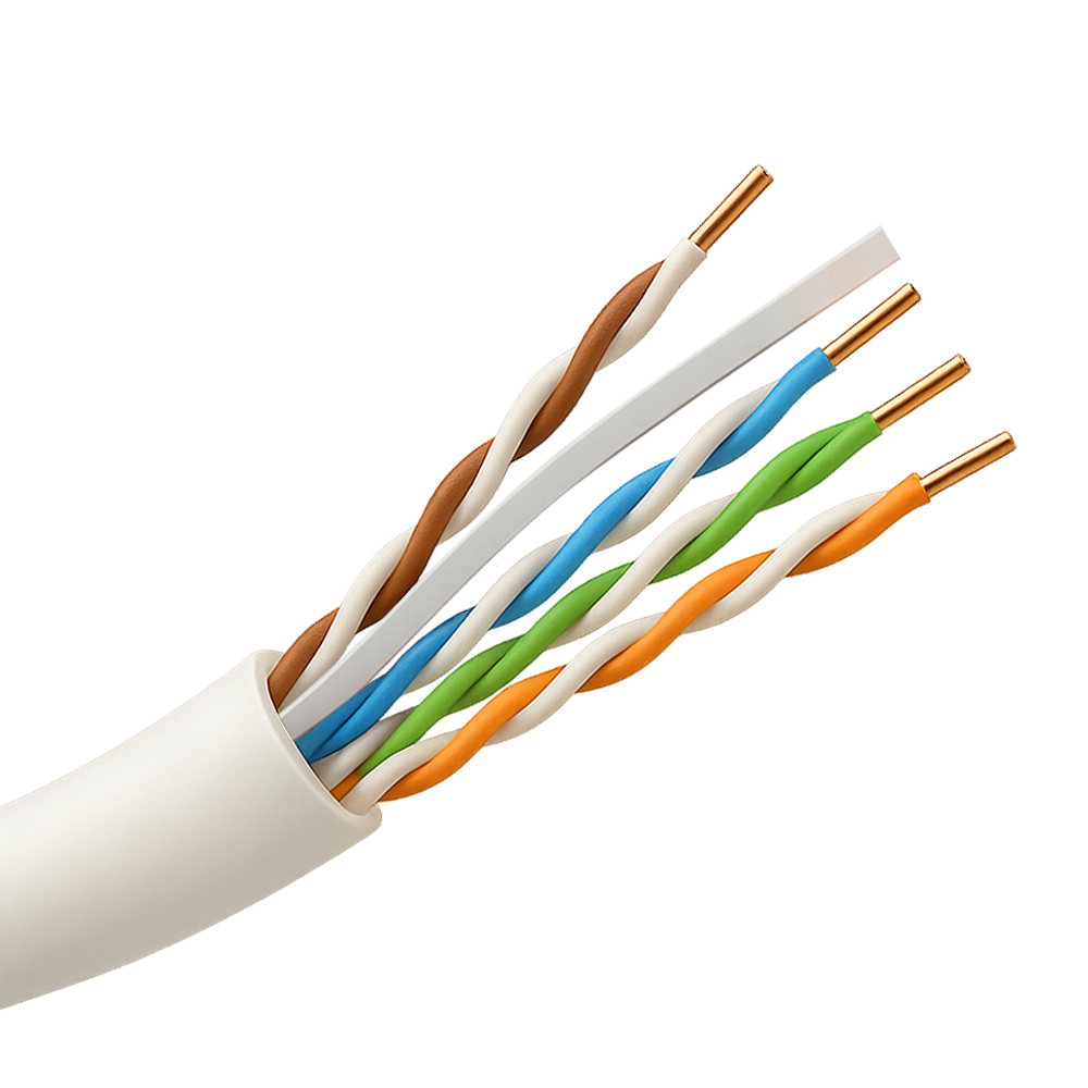 Safire Cavo dati U/UTP di categoria 6A a 4 doppini - Conduttore in rame puro massiccio Bare Copper
