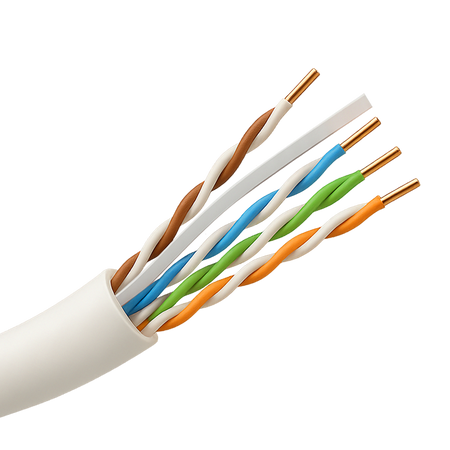 Safire Cavo dati U/UTP di categoria 6A a 4 doppini - Conduttore in rame puro massiccio Bare Copper