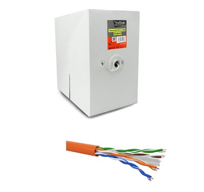 Cavo di rete UTP Cat.6 LSZH Dca bobina 305 m arancio