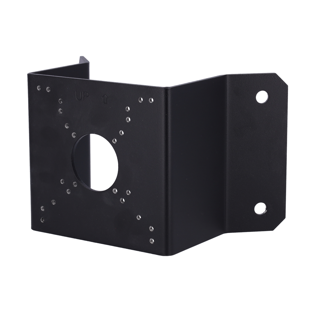 Uniview Staffe ad angolo - Per telecamere Bullet e Dome - Adatto per esterni - Colore nero - Passacavo