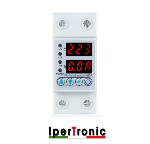 VOLTMETRO AMPEROMETRO PROTETTO 230V 63A