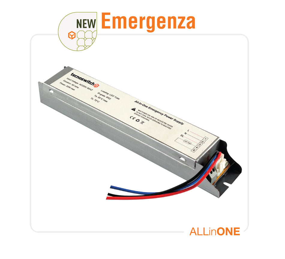 Gruppo di emergenza per lampade GU10 e tubi led 230 V AC