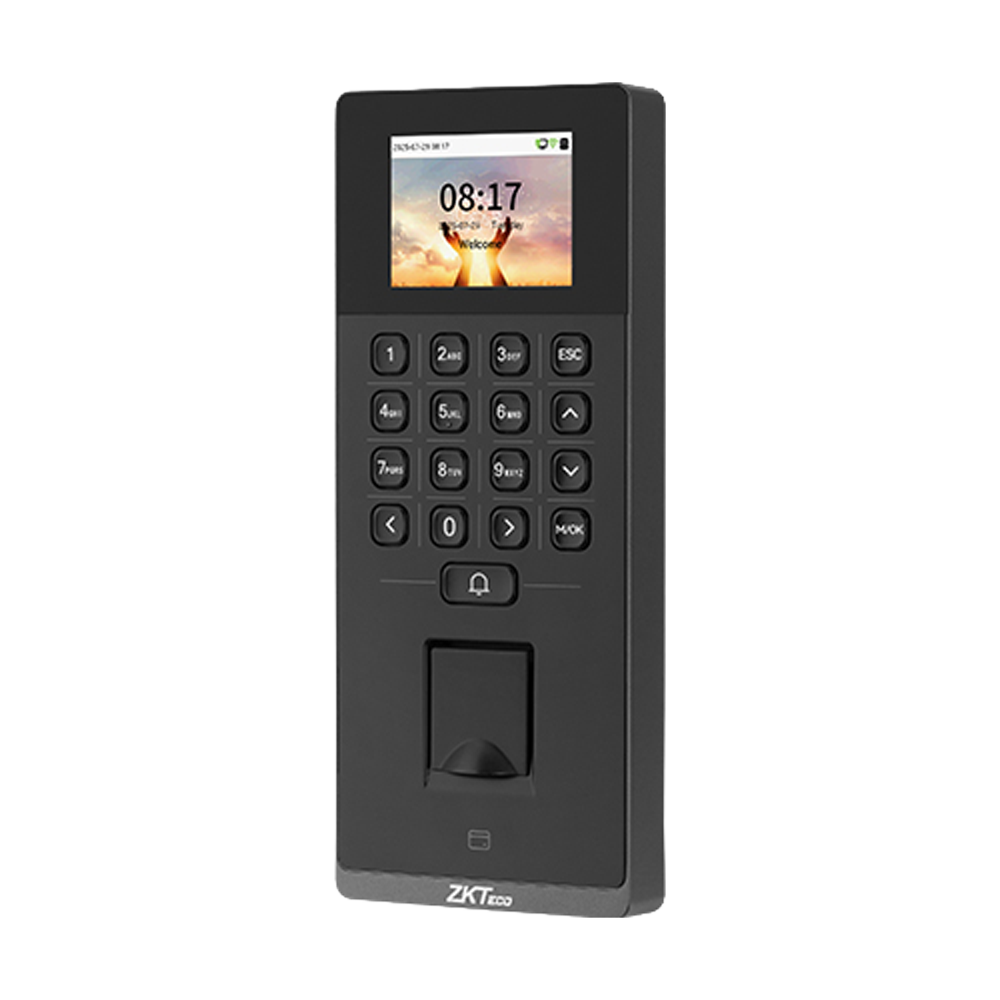 Zkteco Controllo accessi e presenza IP65 - Impronte digitali, scheda EM e PIN - 3.000 impronte digitali | 200.000 regist