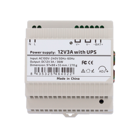 DC12V3A-DIN-UPS-P