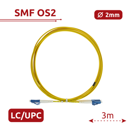 Safire Cavo di collegamento in fibra ottica - Fibra monomodale G657A2 ad alte prestazioni - Connettori LC UPC in formato