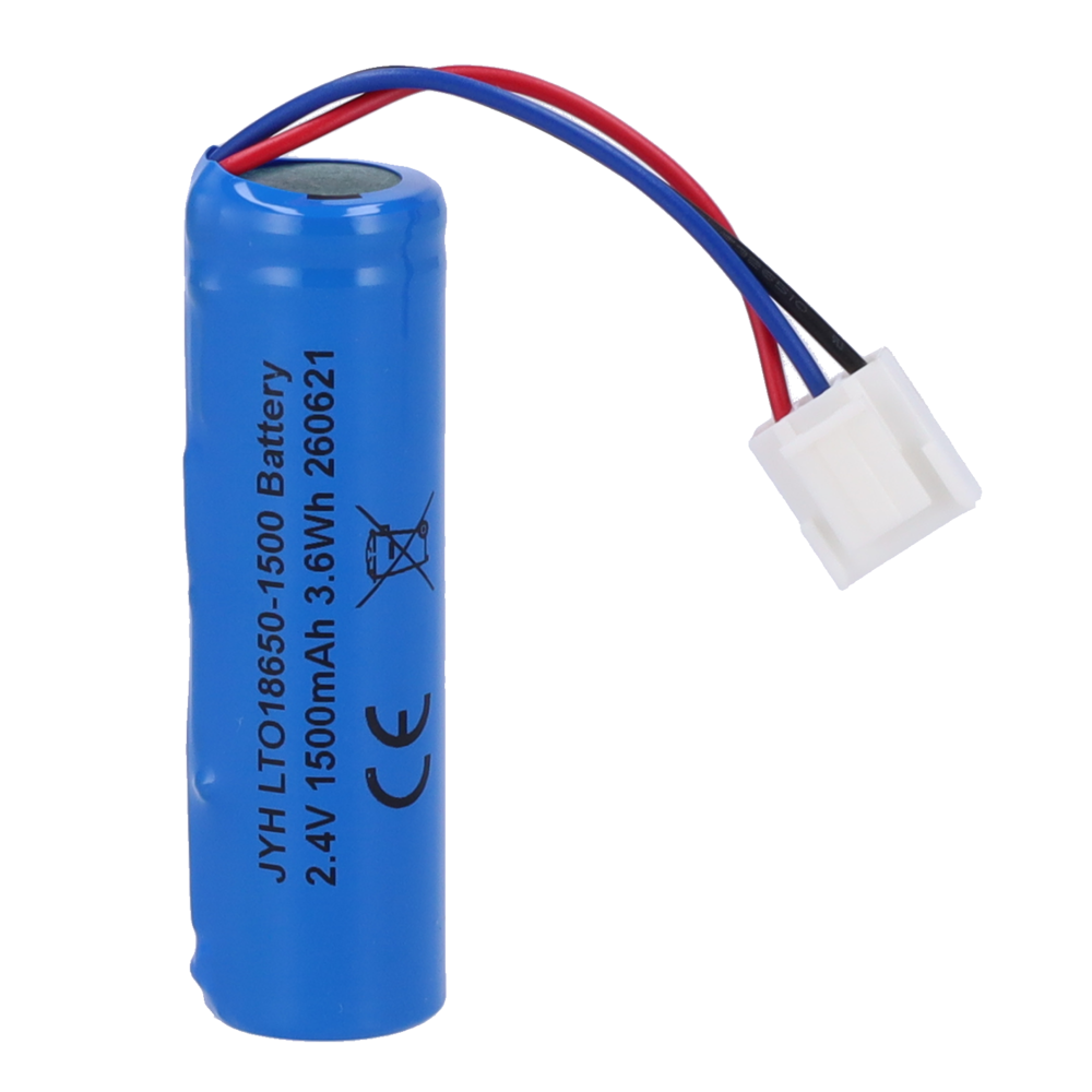 Pila LTO118650 - Lito LTO ricaricabile - Tensione 2.4V / Retrattile Molex 5284 - Capacità nominale 1500mAh