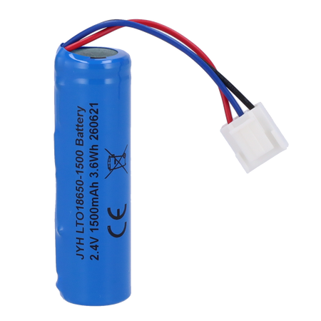 Pila LTO118650 - Lito LTO ricaricabile - Tensione 2.4V / Retrattile Molex 5284 - Capacità nominale 1500mAh