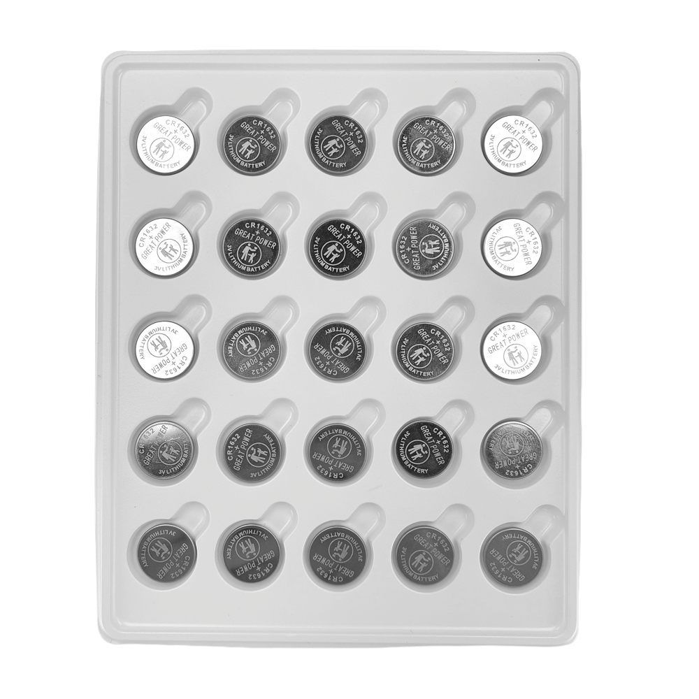 Pack 25x Batterie a bottone CR1632 - Vendita in vassoio 25ud | Prezzo per vassoio - Lito Li-MnO2 non ricaricabile