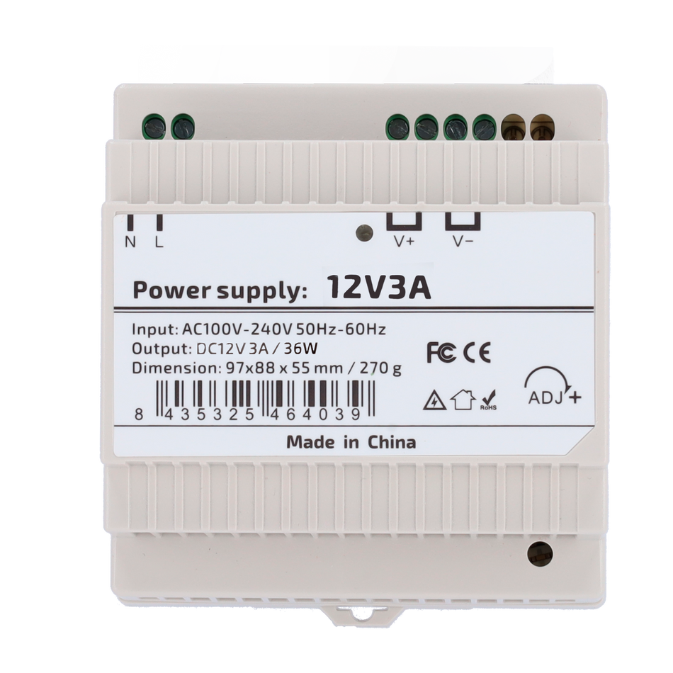 Alimentatore - uscita DC 12 V 3 A / 36 W