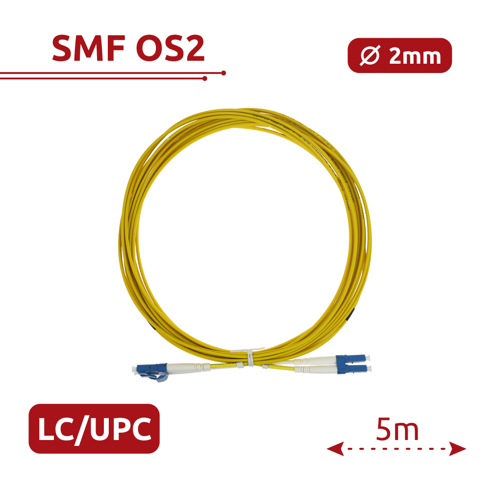 Safire Cavo di collegamento in fibra ottica - Fibra monomodale G657A2 ad alte prestazioni - Connettori LC UPC in formato