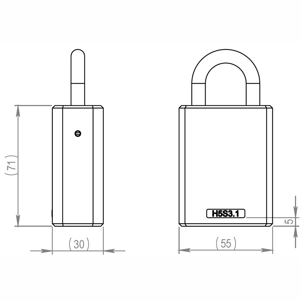 Iloq Lucchetto smart S5 - Apertura con chiave fisica - Nessuna batteria necessaria (alimentato con chiave)