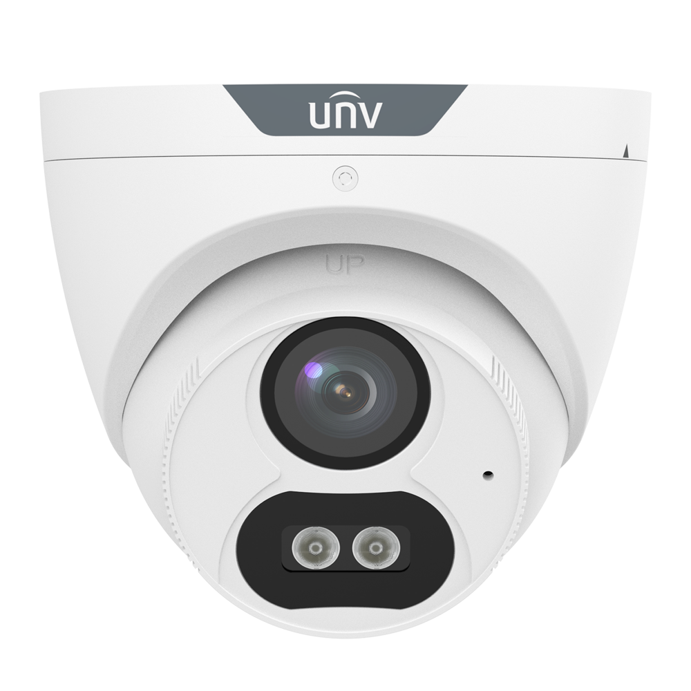 Telecamera Turret Uniview 4 in 1 - 2 MP | Ottica 4 mm - Luce bianca 40 m | DWDR - ColorHunter - IP67 | Mic | Metallo