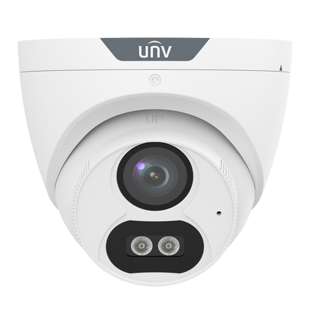 Telecamera Turret Uniview 4 in 1 - 2 MP | Ottica 4 mm - Luce bianca 40 m | DWDR - ColorHunter - IP67 | Mic | Metallo