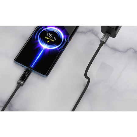 Veger - Cavo USB 2.0 per qualsiasi dispositivo - Da USB-C a USB-C - Connettore con display multifunzione