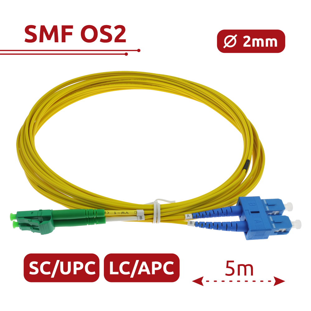 Safire Cavo di collegamento in fibra ottica duplex - Fibra monomodale G657A2 ad alte prestazioni