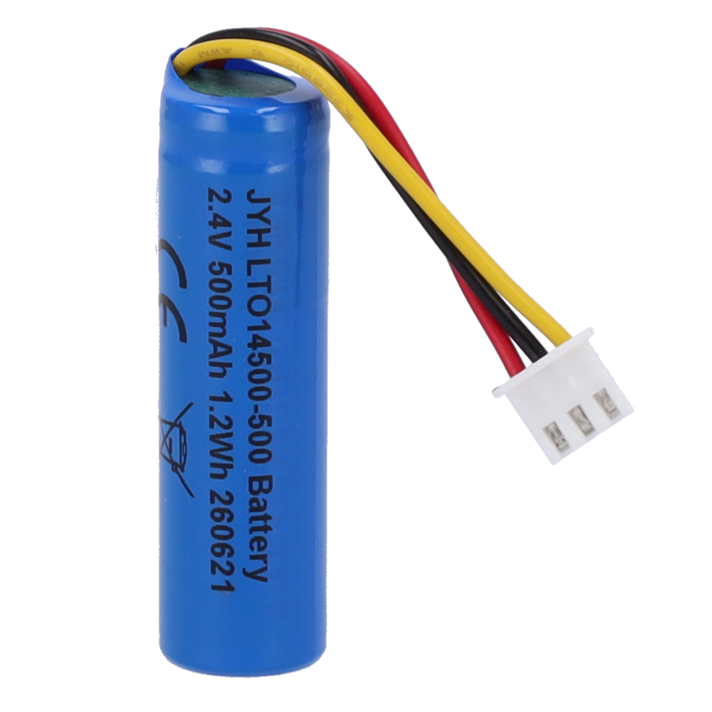 Pila LTO14500 - Lito LTO ricaricabile - Tensione 2.4V / Retrattile Molex 5284 - Capacità nominale 500mAh