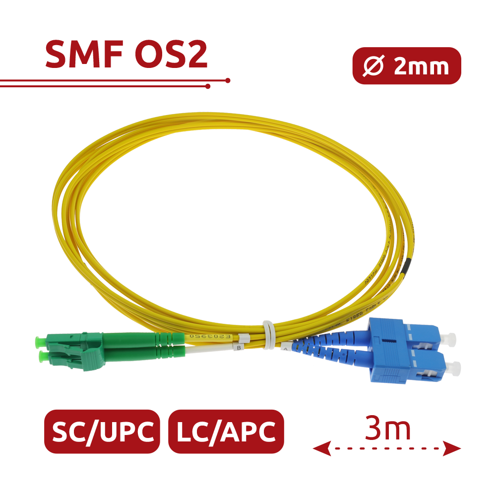 Safire Cavo di collegamento in fibra ottica duplex - Fibra monomodale G657A2 ad alte prestazioni