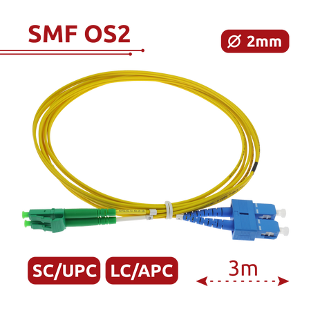 Safire Cavo di collegamento in fibra ottica duplex - Fibra monomodale G657A2 ad alte prestazioni