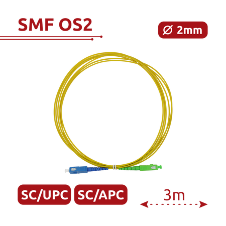 Safire Cavo di collegamento in fibra ottica simplex - Fibra monomodale G657A2 ad alte prestazioni