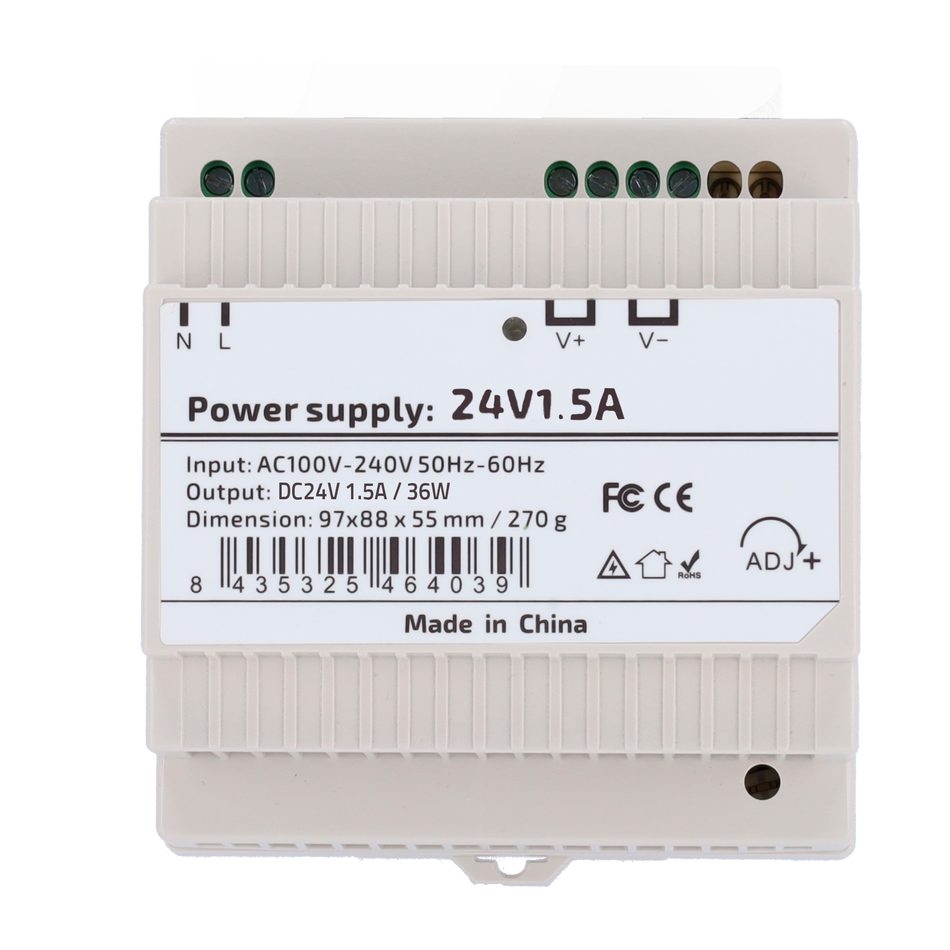 Alimentatore - uscita DC 24 V 1.5 A / 36 W