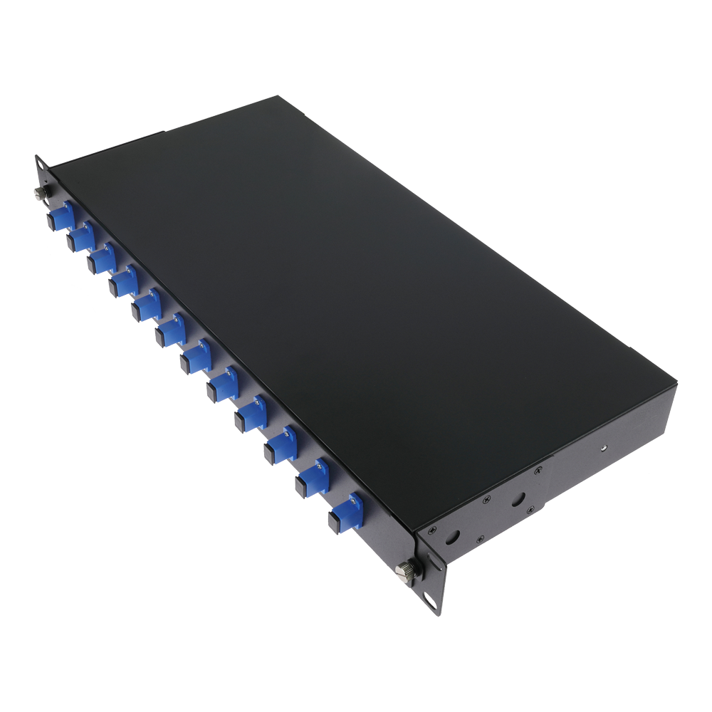 Pannello patch 1U per rack da 19 pollici - Include 12 adattatori SC simplex installati