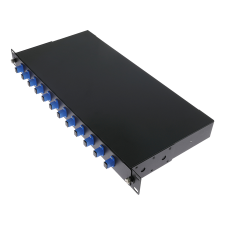 Pannello patch 1U per rack da 19 pollici - Include 12 adattatori SC simplex installati
