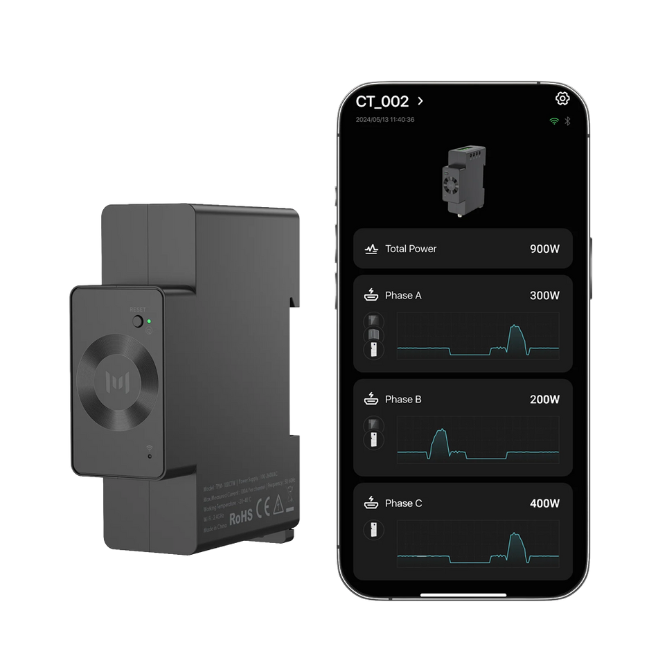 Smart Meter Marstek - Monofase | Bidirezionale - Compatibile con i prodotti Marstek - Connessione wireless