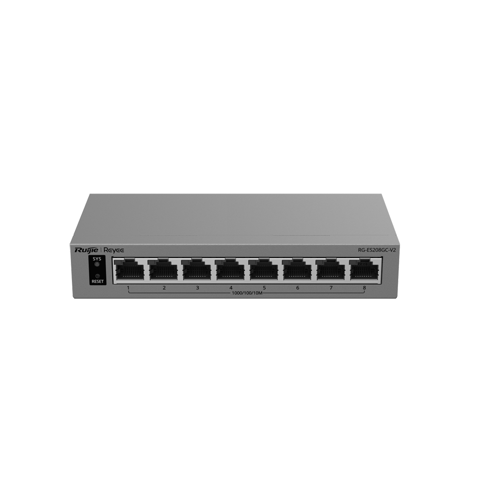 Ruijie Reyee Cloud Managed L2 Switch - 8 porte Gigabit Ethernet 10/100/1000 Mbps
