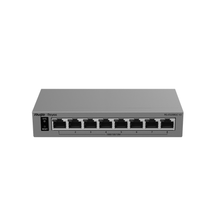 Ruijie Reyee Cloud Managed L2 Switch - 8 porte Gigabit Ethernet 10/100/1000 Mbps