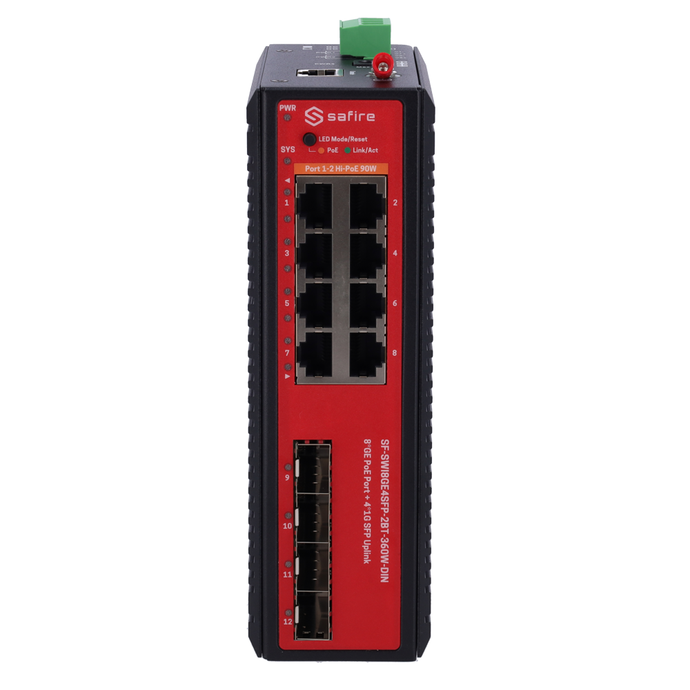 Switch L2+ managed con 8x RJ45 e 4x SFP - 8 porte PoE Gigabit con supporto IEEE 802.3bt