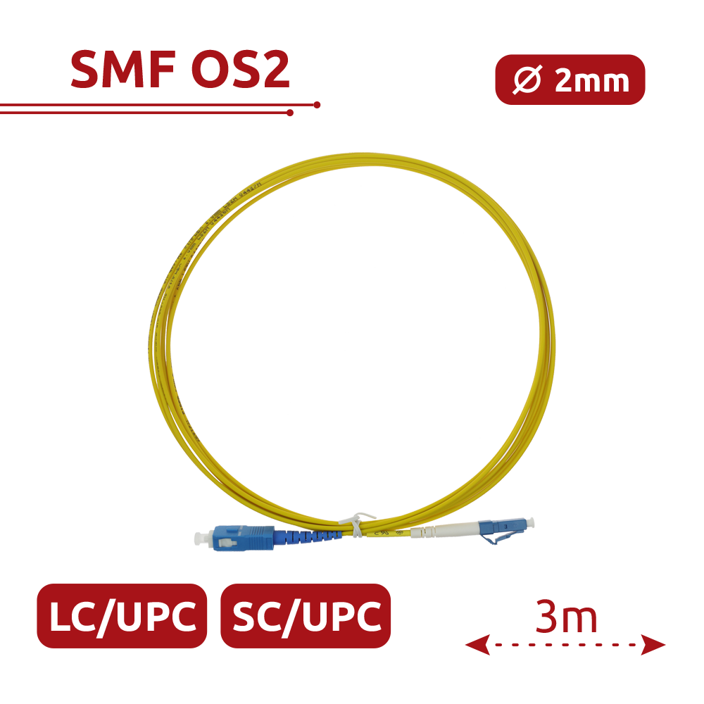 Safire Cavo di collegamento in fibra ottica simplex - Fibra monomodale OS2 G657A2 di alto livello