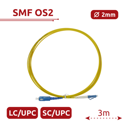 Safire Cavo di collegamento in fibra ottica simplex - Fibra monomodale OS2 G657A2 di alto livello
