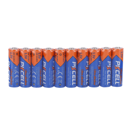 Pack 10x Pila LR6 / AA - PKCELL - Alcalina Zn-MnO2 non ricaricabile - Tensione 1.5V - Capacità nominale 1800mAh
