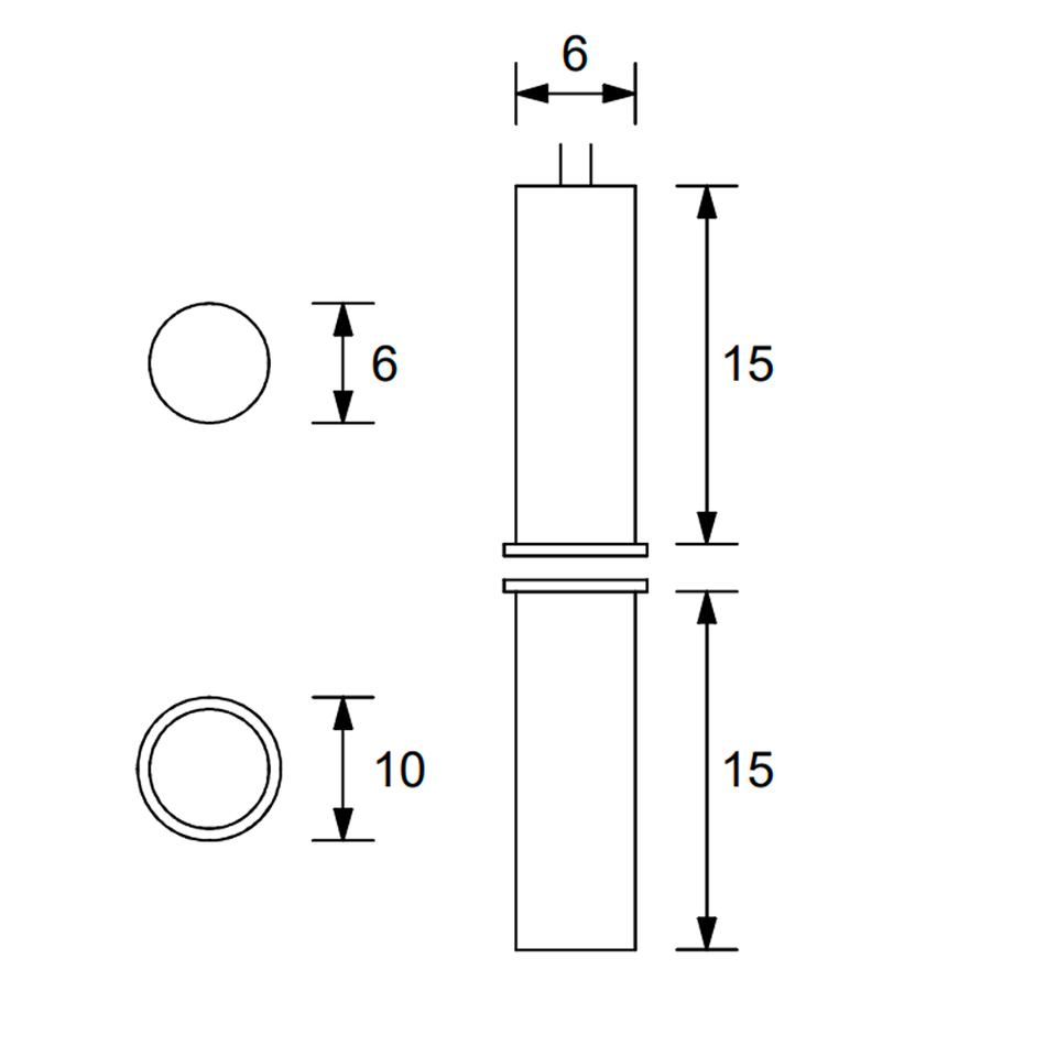 Mini contatto magnetico FDP - Appositamente progettato per essere incassato nel legno