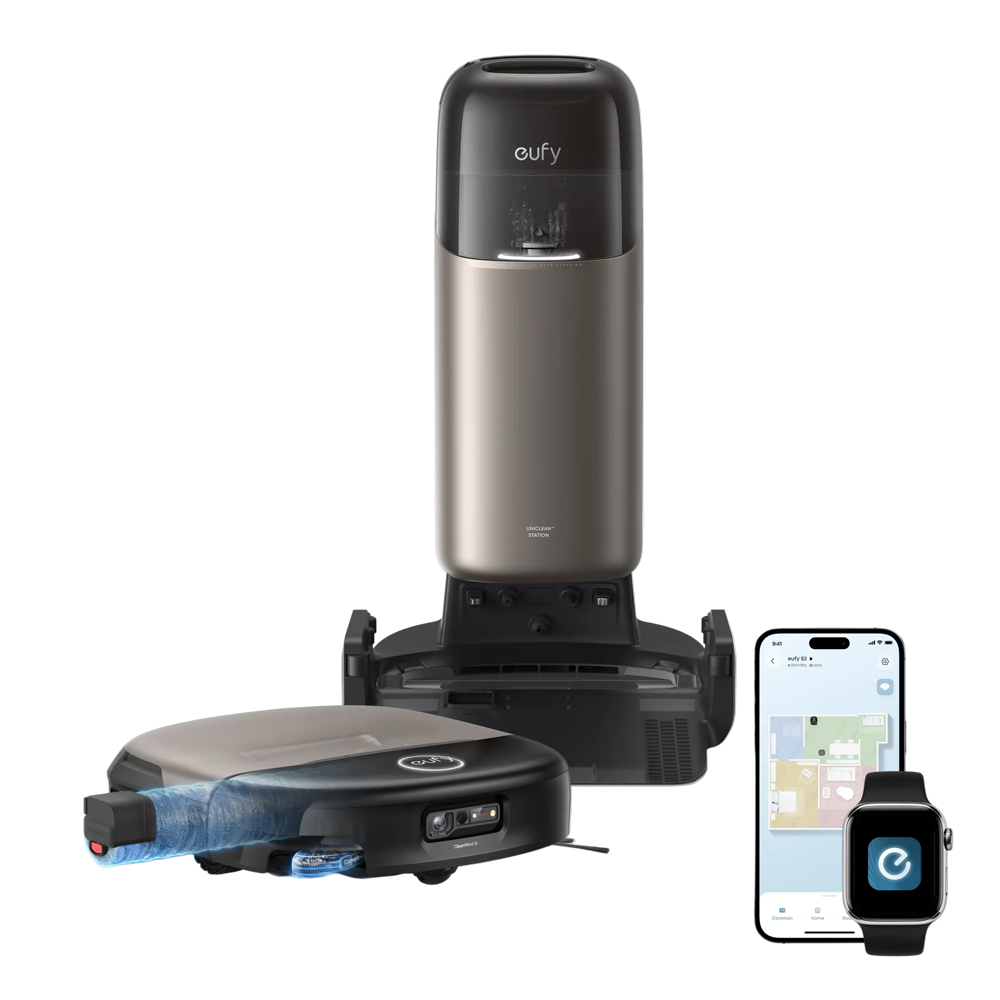 Eufy Robot Aspirapolvere Hydrojet S2 Onmi - Aspirazione AeroTurbo 2.0 da 30 000 Pa